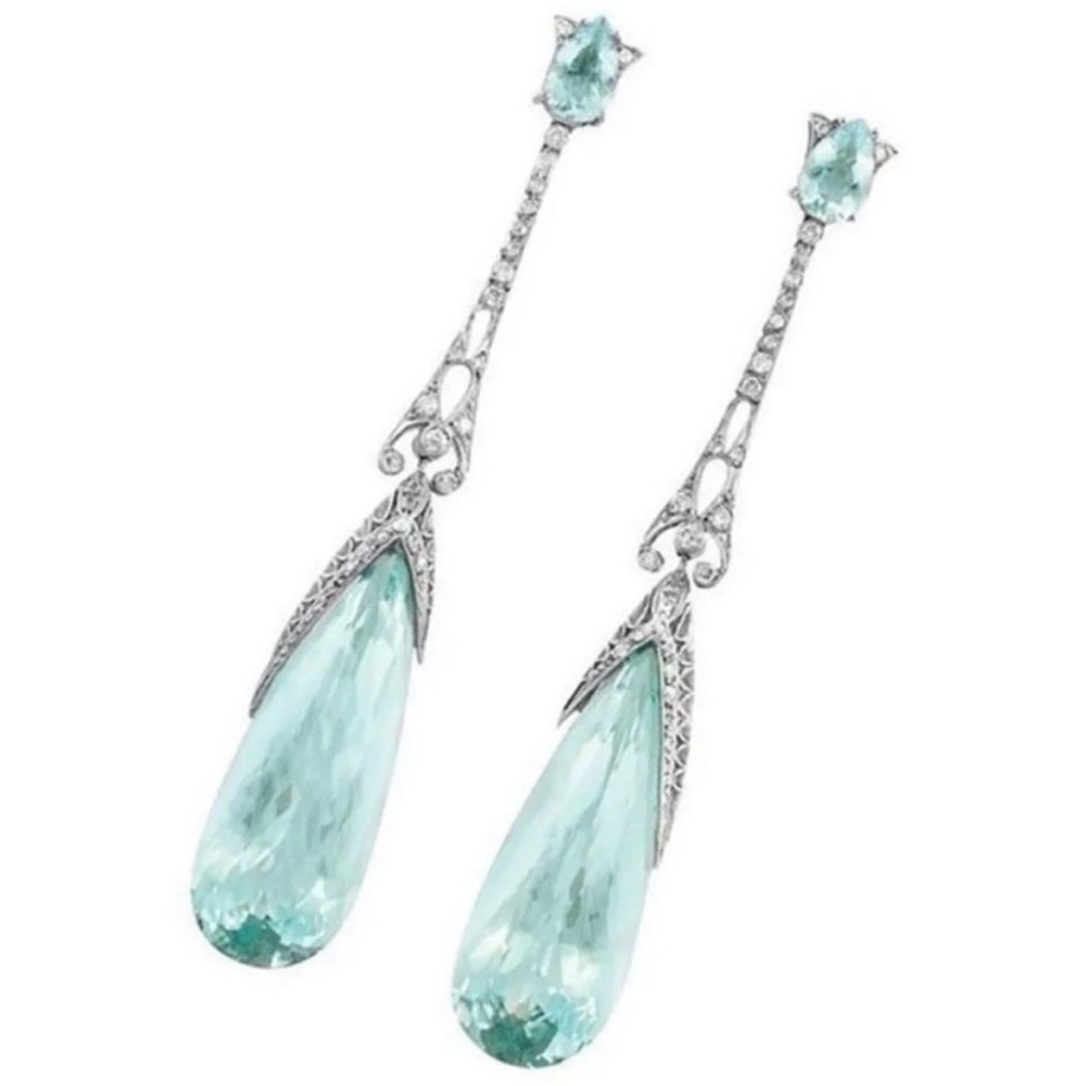 🩵 NEW aquamarine teardrop earrings 🩵